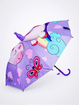 Little Surprise Box - Lavender Blended Fabric Graphic Umbrella (7-12 Years)