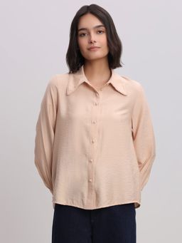 VERO MODA - Classic Solid Button-Down Shirt