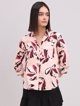 VERO MODA - Pink Floral Print Shirt