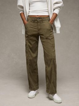 American Eagle - Women Olive Stretch High-Rise Trouser