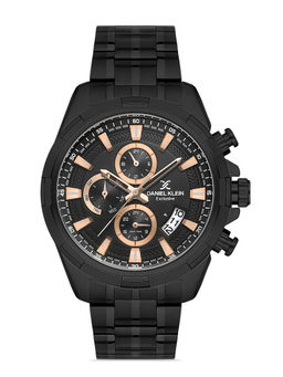 Daniel Klein - Black Color Stainless Steel Strap Watch for Men DK.1.13142-5