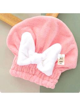 NFI Essentials - Hair Towel Cap Warp Super Absorbent Wet Drying Head Turban Pookie Bow Knot for Girls