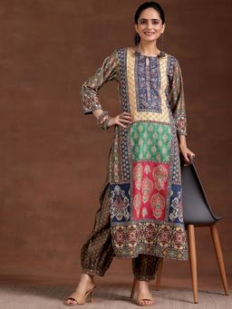 Libas - Multi Ethnic Motif Printed Straight Crepe Kurta