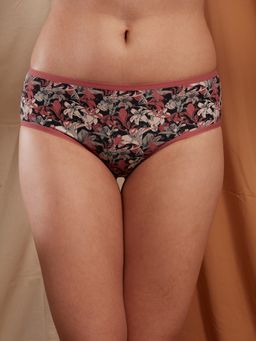 Nykd by Nykaa - Pretty Prints Hipster Panty-NYP346 Dark Florals-Multi-Color