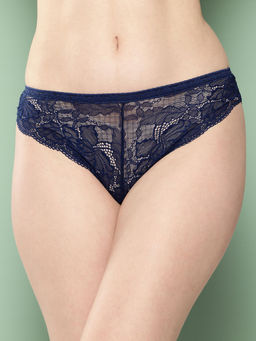 Leading Lady - Women's Solid Lace Mid Rise Bikini Brief