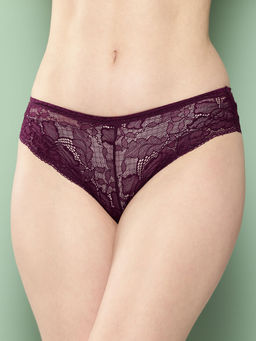 Leading Lady - Women's Solid Lace Mid Rise Bikini Brief