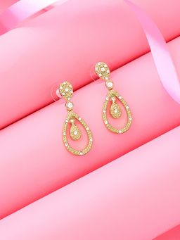 Estele - Gold Plated Gorgeous Earrings with Crystals for women