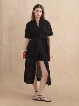 RAREISM - Jan Slip Black Regular Maxi Shrug