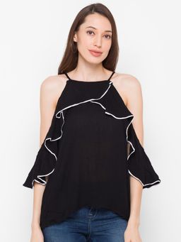 Globus - Black Textured Top