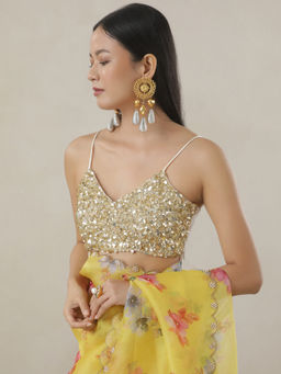 Gajra Gang - Must Haves Gold Hand Embroidered sequins Blouse GGBL02
