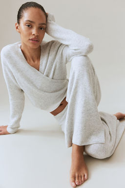 H&M - Women Grey Fine-Knit Trousers