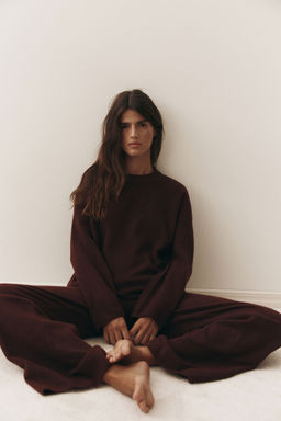 H&M - Women Red Fine-Knit Trousers