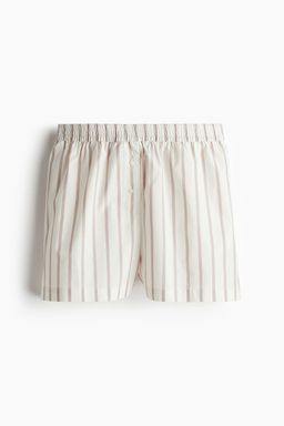 H&M - Women White Cotton Boxer-Style Shorts
