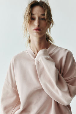 H&M - Women Pink Washed-Look Sweatshirt