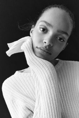 H&M - Women Beige Rib-Knit Top