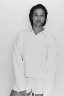 H&M - Women White Polo Sweatshirt