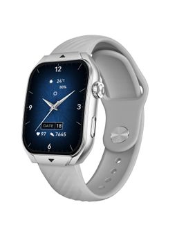 beatXP - Unbound Curve 1.96” 3D Amoled, BT Calling Metal Body Smartwatch - Silver