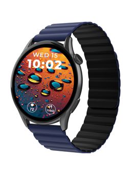 beatXP - Evoke 1.43'' Bluetooth Calling Smartwatch-Black with Blue Magnetic Strap