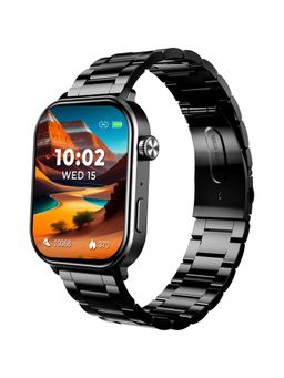 beatXP - Unbound Pro 1.96'' Amoled Display, Metal Body Smartwatch - Black