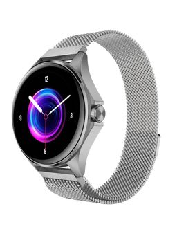 beatXP - Nuke 1.30'' Super Amoled Display BT Calling Metal Body Smartwatch -Silver