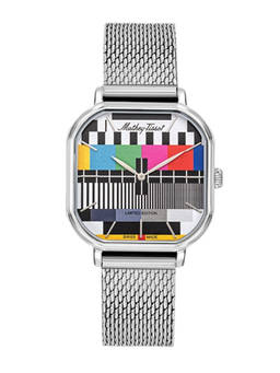 Mathey-Tissot - Swiss Made Monsoon Square Quatrz Multicolor Dial Analog Watch For Women (D7917TV) (M)
