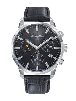 Mathey-Tissot - Swiss Made Quartz Black Dial Analog Watch Men (H197CHALN) (M)