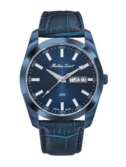 Mathey-Tissot - Swiss Made Quartz Blue Dial Analog Watch Men (H453BULM) (M)