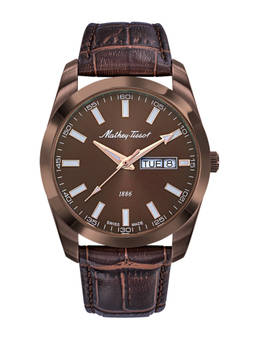 Mathey-Tissot - Swiss Made Quartz Brown Dial Analog Watch Men (H453MLM) (M)