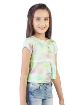 TINY GIRL - Tie & Dye Green Top