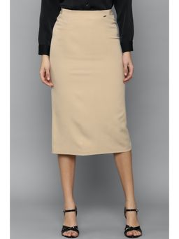 Allen Solly - Women Khaki Solid Casual Skirt