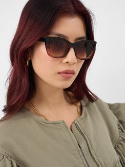 Accessorize London - Womens Tort Cat Eye Sunglass Brown