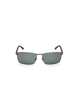 Timberland - Silver Metal Full Rim Rectangle Men Sunglass Green (61)