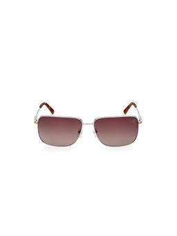 Timberland - Gunmetal Metal Full Rim Rectangle Men Sunglass Brown (62)
