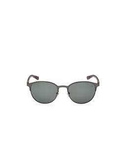 Timberland - Silver Metal Full Rim Round Men Sunglass Green (53)