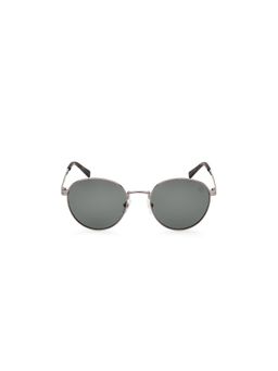 Timberland - Gunmetal Metal Full Rim Round Men Sunglass Green (52)