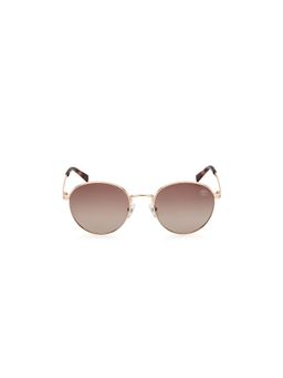 Timberland - Gold Metal Full Rim Round Men Sunglass Brown (52)