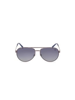 Timberland - Silver Metal Full Rim Aviator Men Sunglass Grey (61)