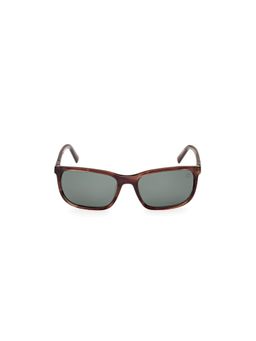 Timberland - Brown Acetate Full Rim Rectangle Men Sunglass Green (56)