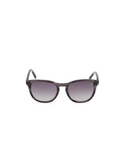 Timberland - Gunmetal Acetate Full Rim Round Men Sunglass Grey (53)