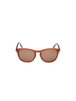 Timberland - Brown Acetate Full Rim Round Men Sunglass (53)