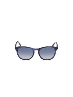 Timberland - Blue Acetate Full Rim Round Men Sunglass Grey (53)