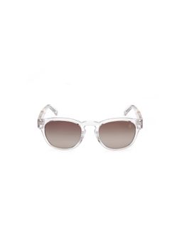 Timberland - White Acetate Full Rim Round Men Sunglass Brown (51)