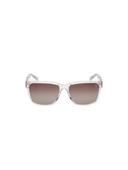 Timberland - White Acetate Full Rim Rectangle Men Sunglass Brown (59)