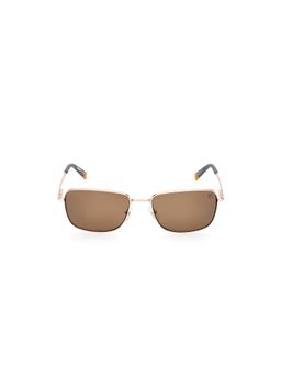 Timberland - Gold Metal Full Rim Square Men Sunglass Brown (57)