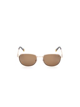 Timberland - Gold Metal Full Rim Oval Men Sunglass Brown (54)