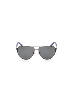 Timberland - Silver Metal Full Rim Aviator Men Sunglass Grey (60)