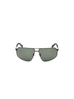 Timberland - Black Metal Full Rim Aviator Men Sunglass Green (64)