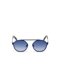 Web Eyewear - Blue Metal Full Rim Oval Unisex Sunglass Blue (58)