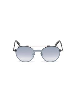 Web Eyewear - Silver Metal Full Rim Oval Men Sunglass Grey (50)