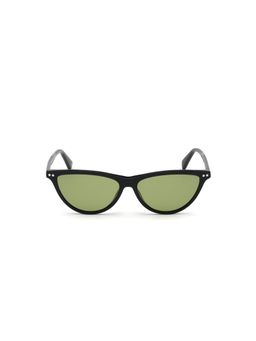 Web Eyewear - Black Acetate Full Rim Cat Eye Women Sunglass Green (55)